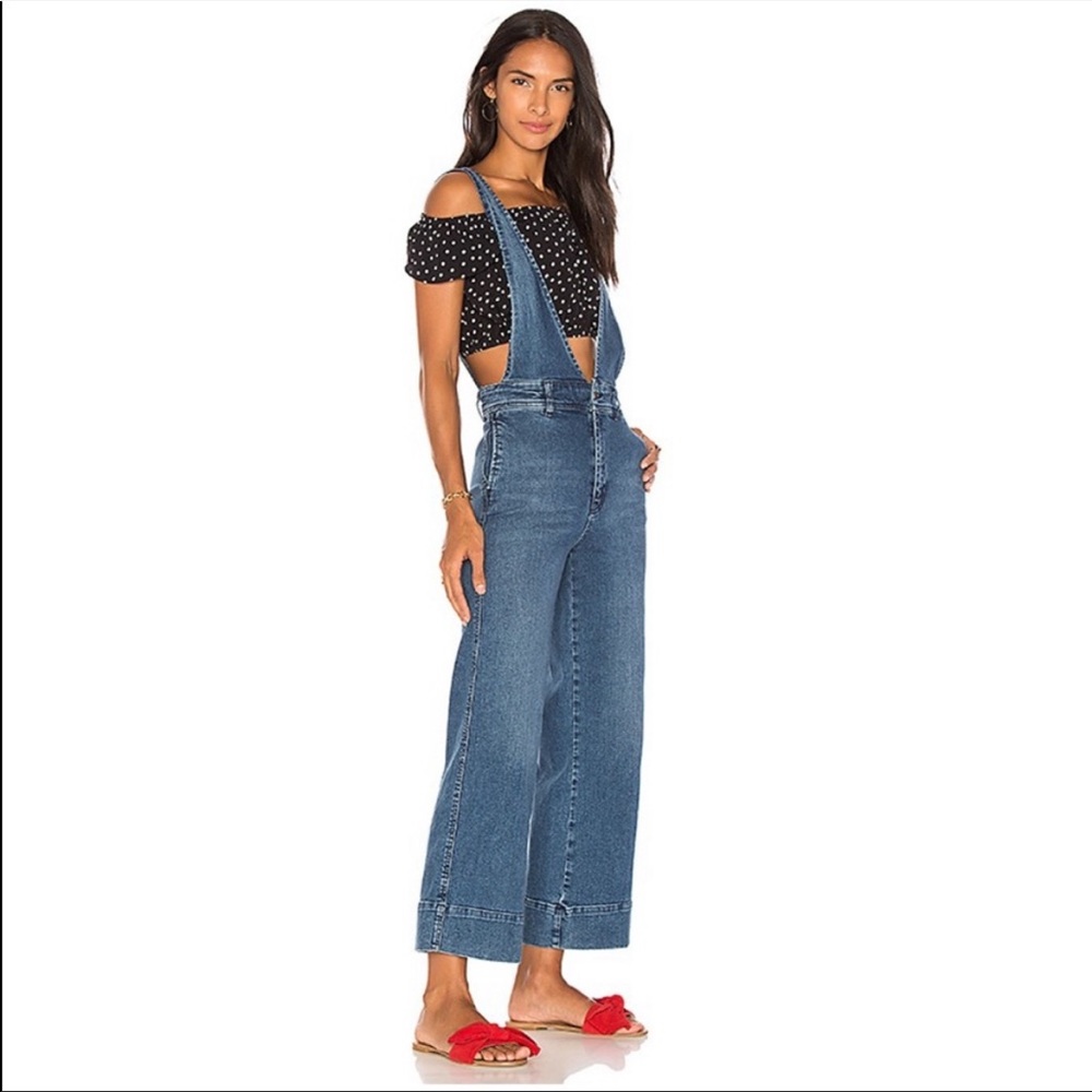 FREE PEOPLE DEEP V OVERALLS